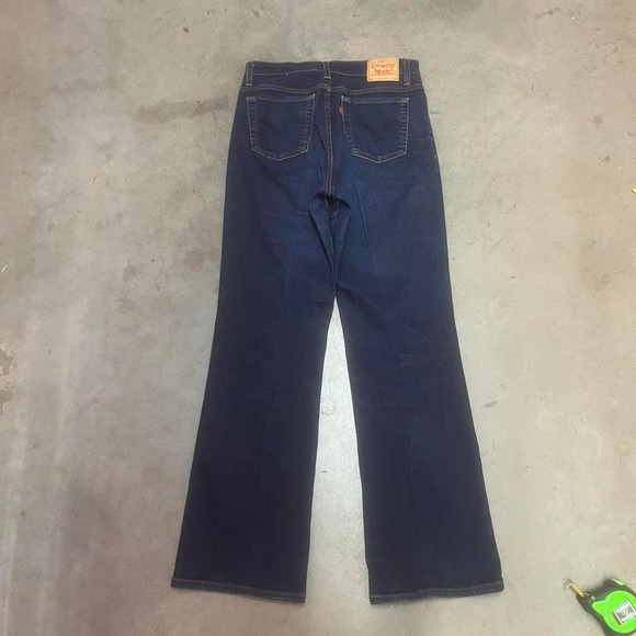 Y2K Levi's 512 women's dark wash flare bootcut jeans wide leg 10M - Picture 1 of 7